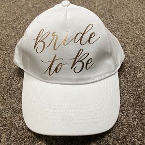 Bride to be baseball hat, white